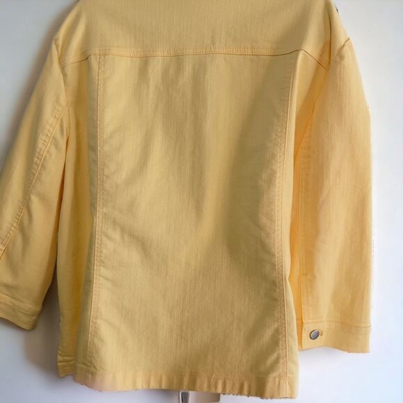 Yellow Jean Jacket by N Touch, size 1X - Picture 2 of 12